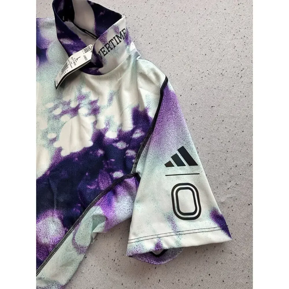 Adidas Overtime L OT TF Mock Compression Shirt JV8833 Mens Large NWT $45